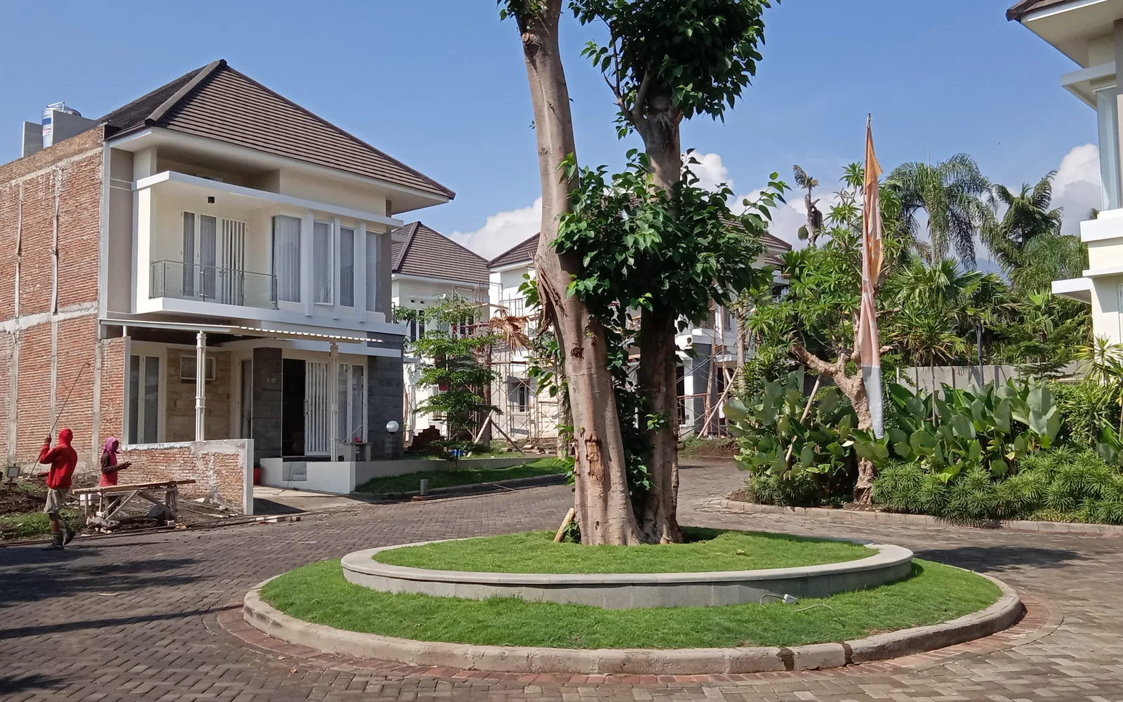 Housing development showing residential buildings